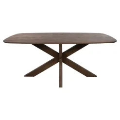 Nikki Eettafel deens ovaal Bruin Acaciahout bruin 200 cm