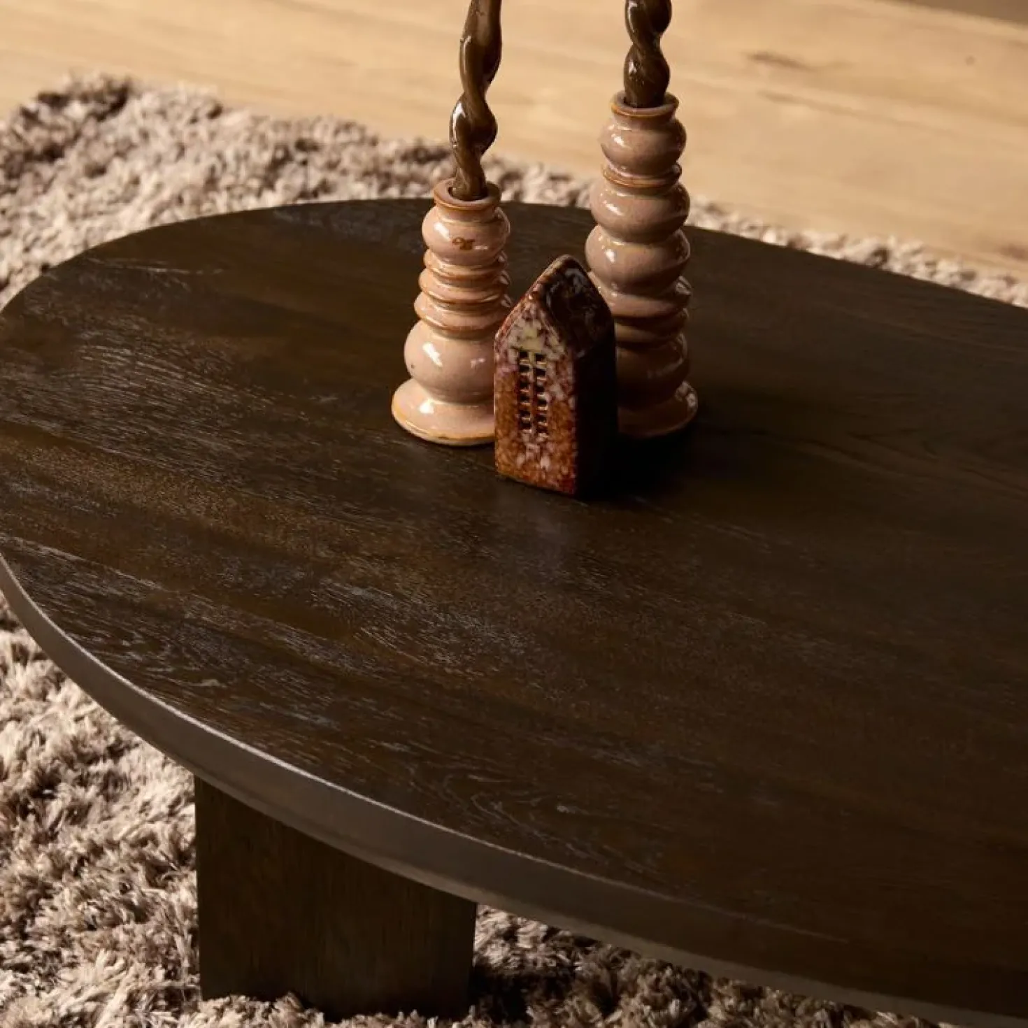 Niko Salontafel Organisch Bruin Eiken 130cm