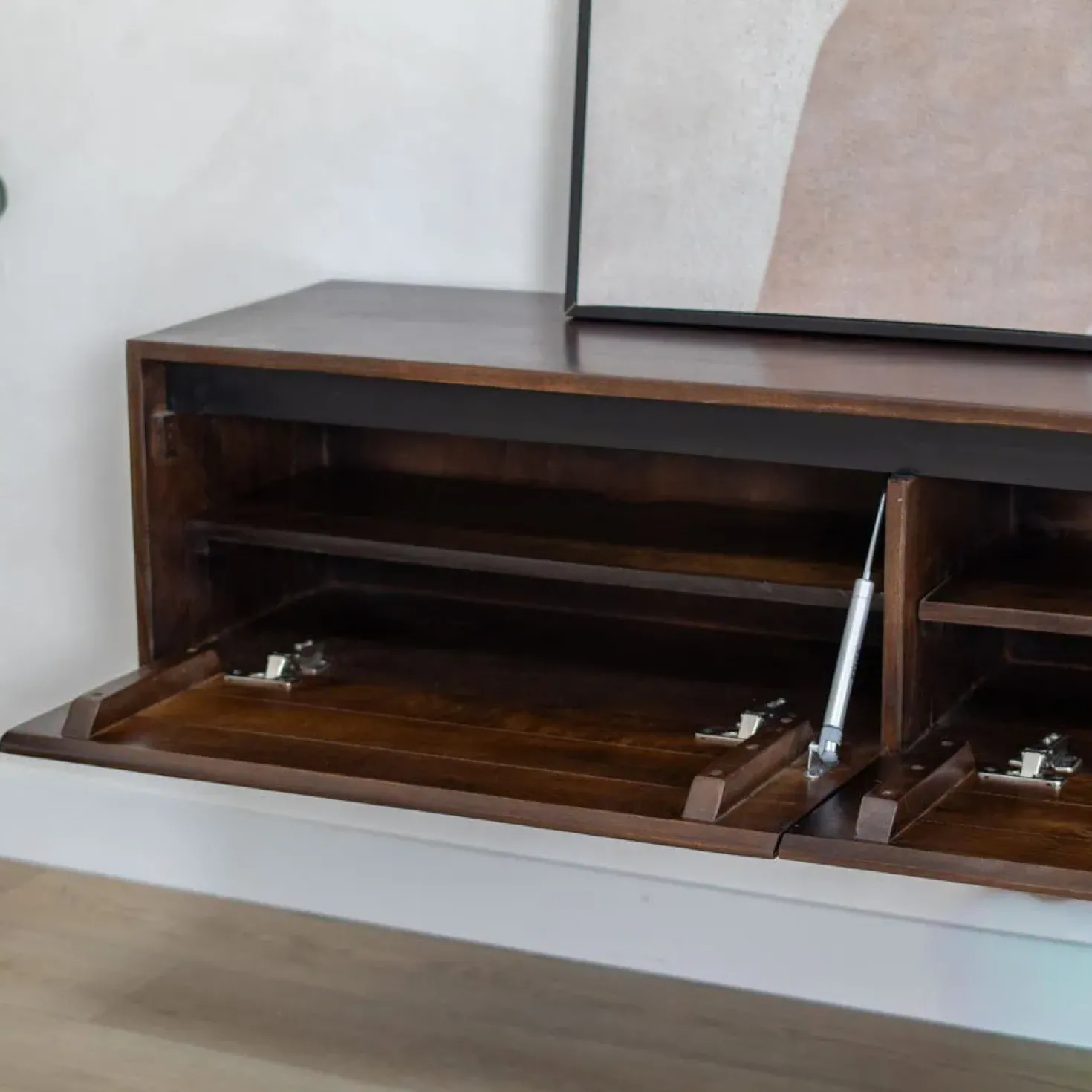 Nils Zwevend Tv meubel walnoot 200cm