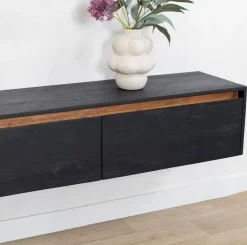 Nils Zwevend Tv meubel zwart 200cm