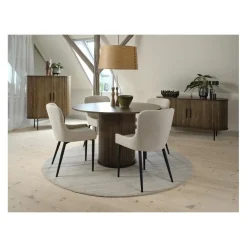 Nita eettafel donkerbruin 120cm