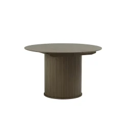 Nita Eettafel rond uitschuifbaar Donkerbruin 120-167 cm