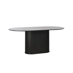Nita Eettafel zwart ovaal 180cm