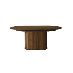 Nita ovale uitschuifbare eettafel donkerbruin 180-230cm