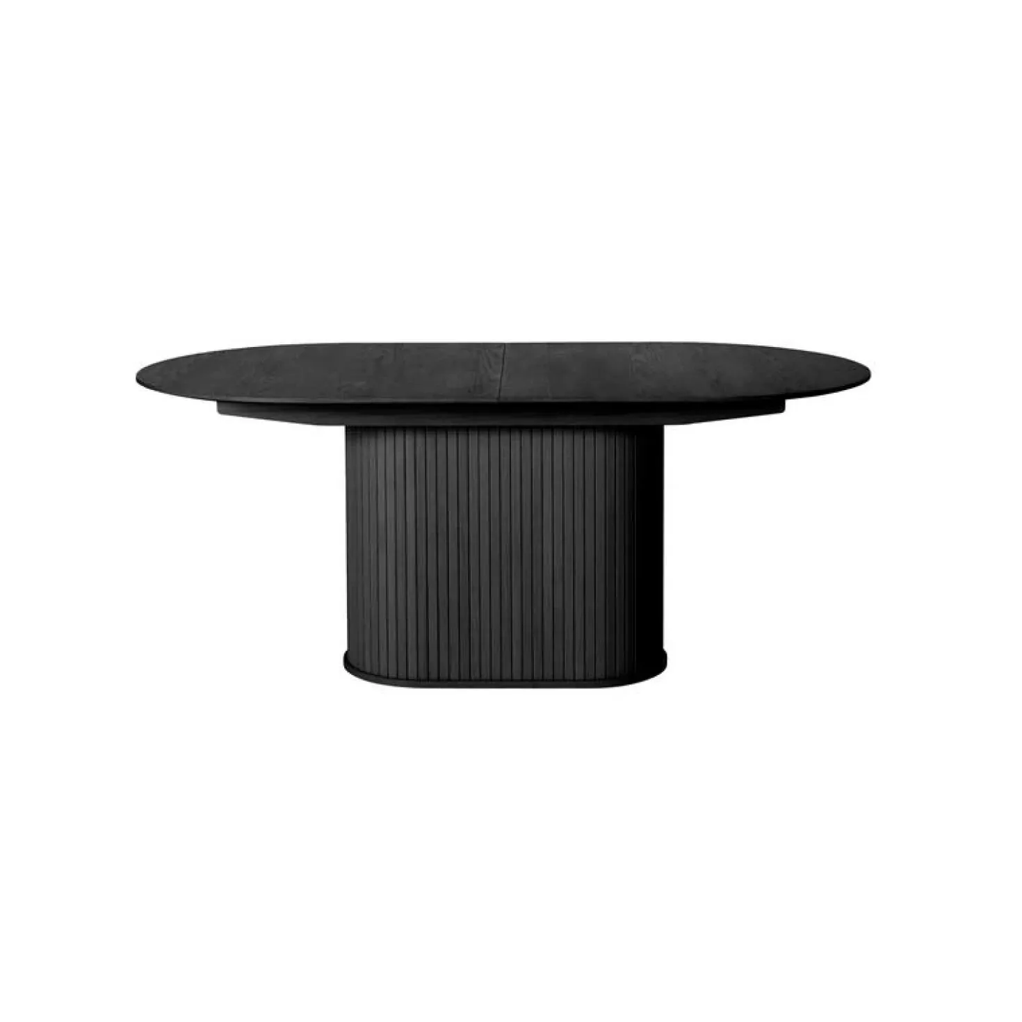 Nita ovale uitschuifbare eettafel zwart 180-230cm