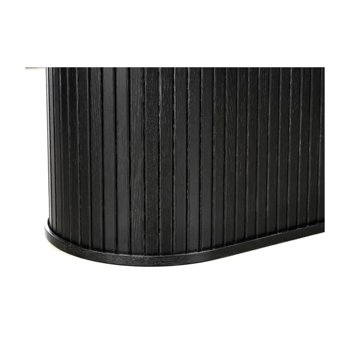Nita ovale uitschuifbare eettafel zwart 180-230cm