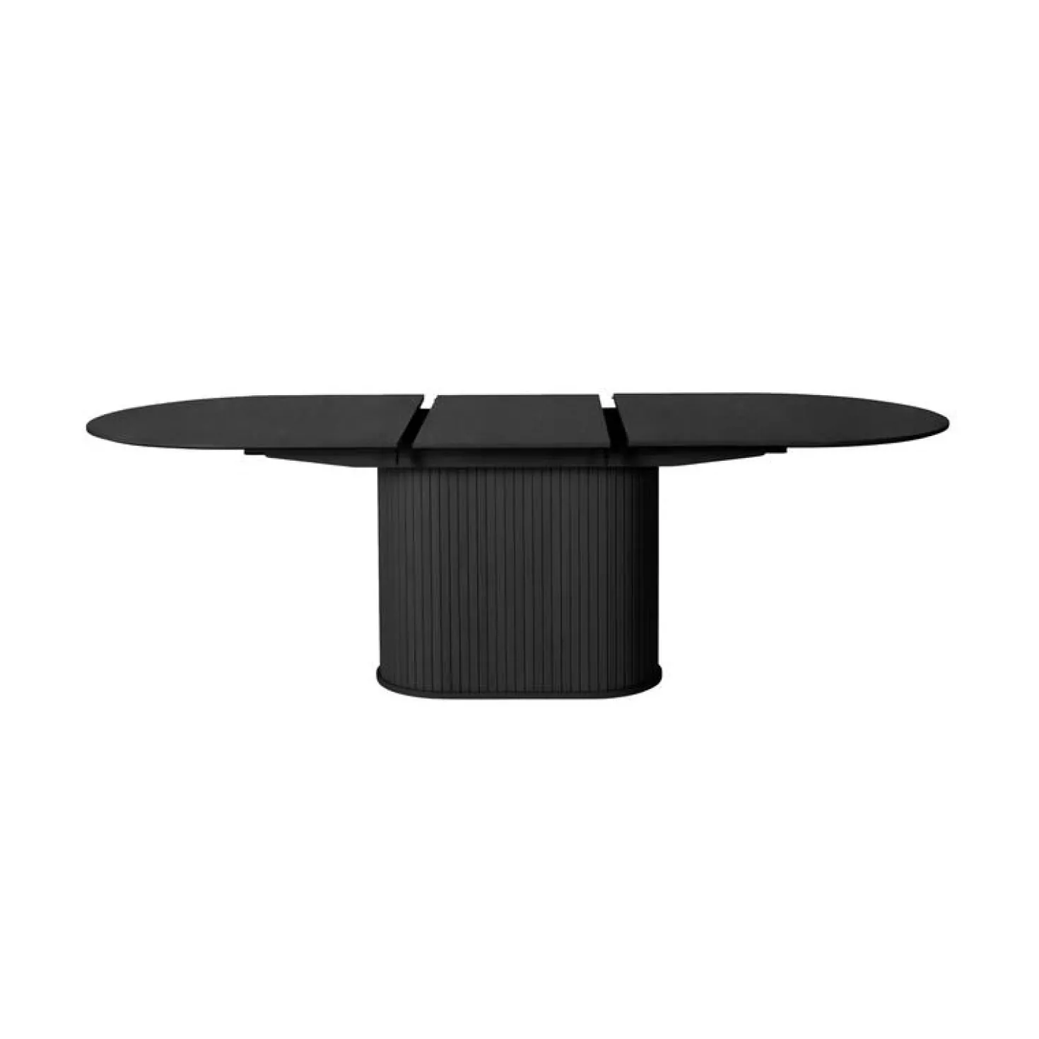 Nita ovale uitschuifbare eettafel zwart 180-230cm