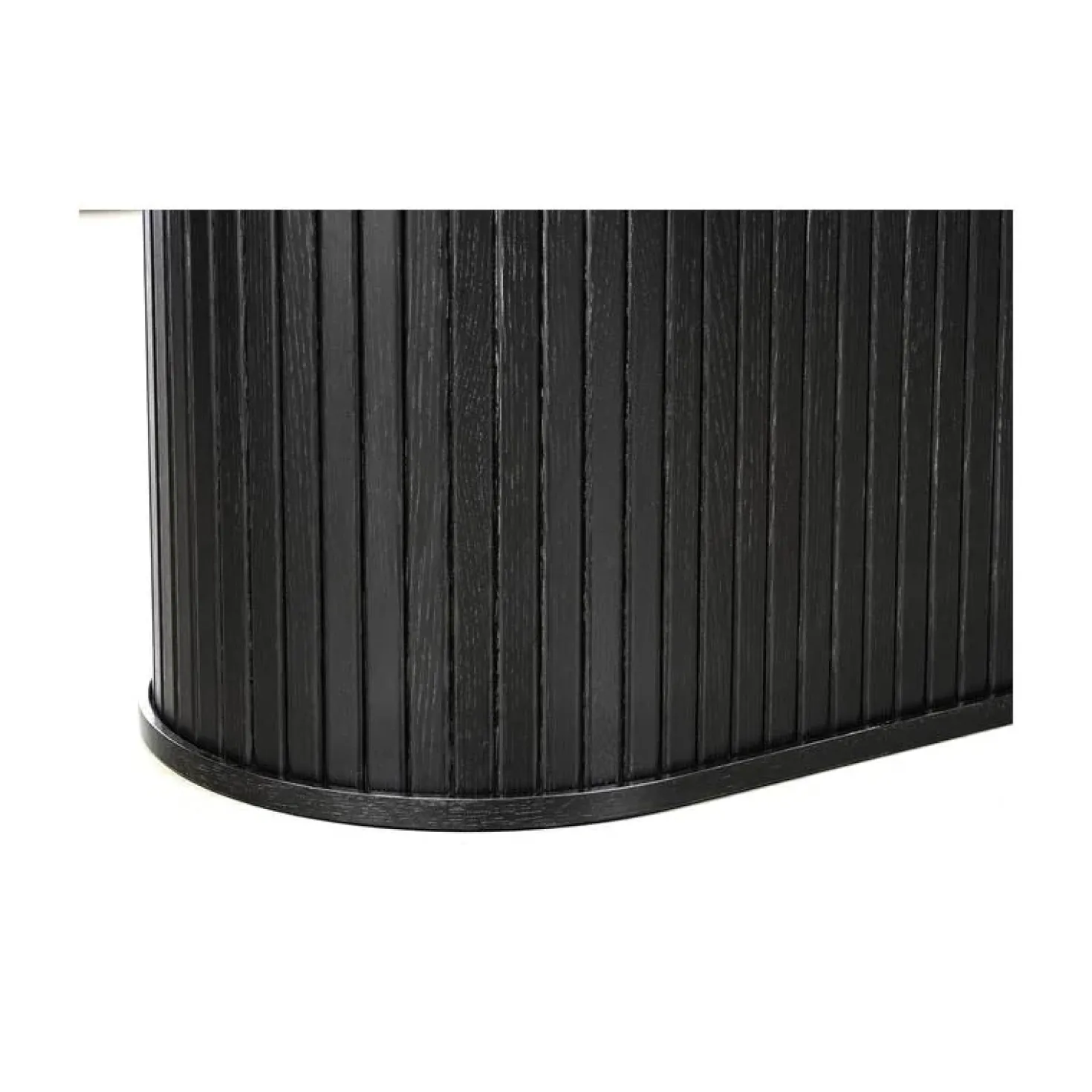 Nita ovale uitschuifbare eettafel zwart 180-230cm