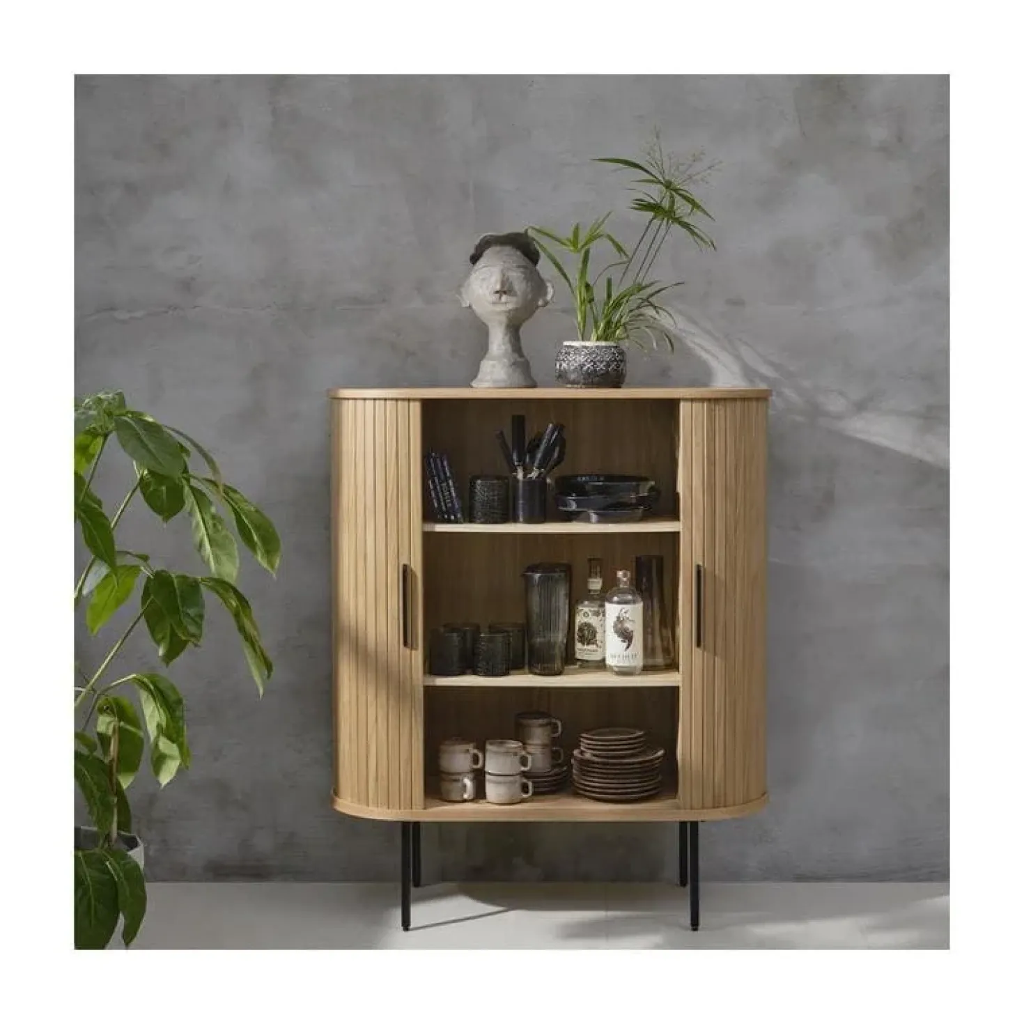 Nita wandkast naturel 100cm
