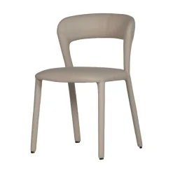 Noble Eetkamerstoel Leerlook Beige