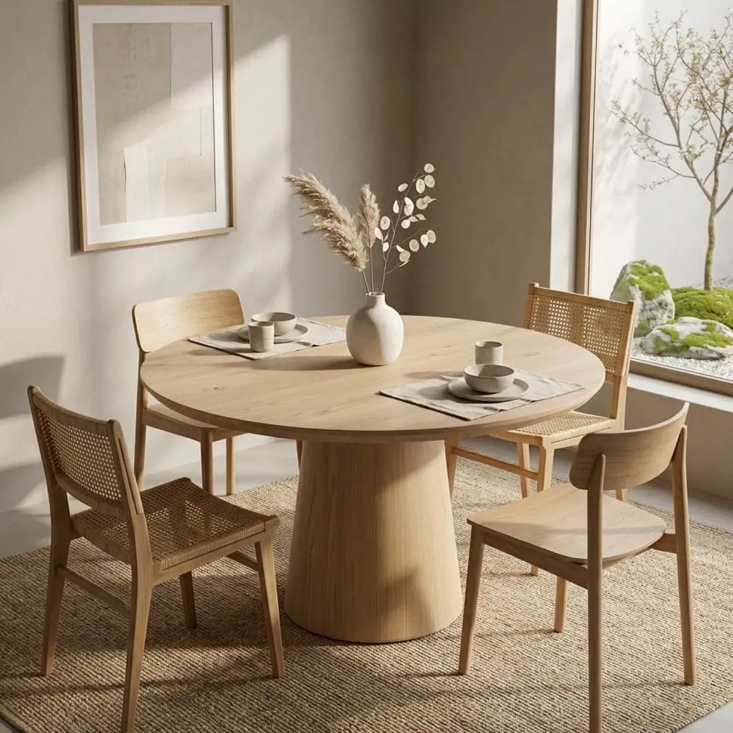 Nola Eettafel naturel 130 cm