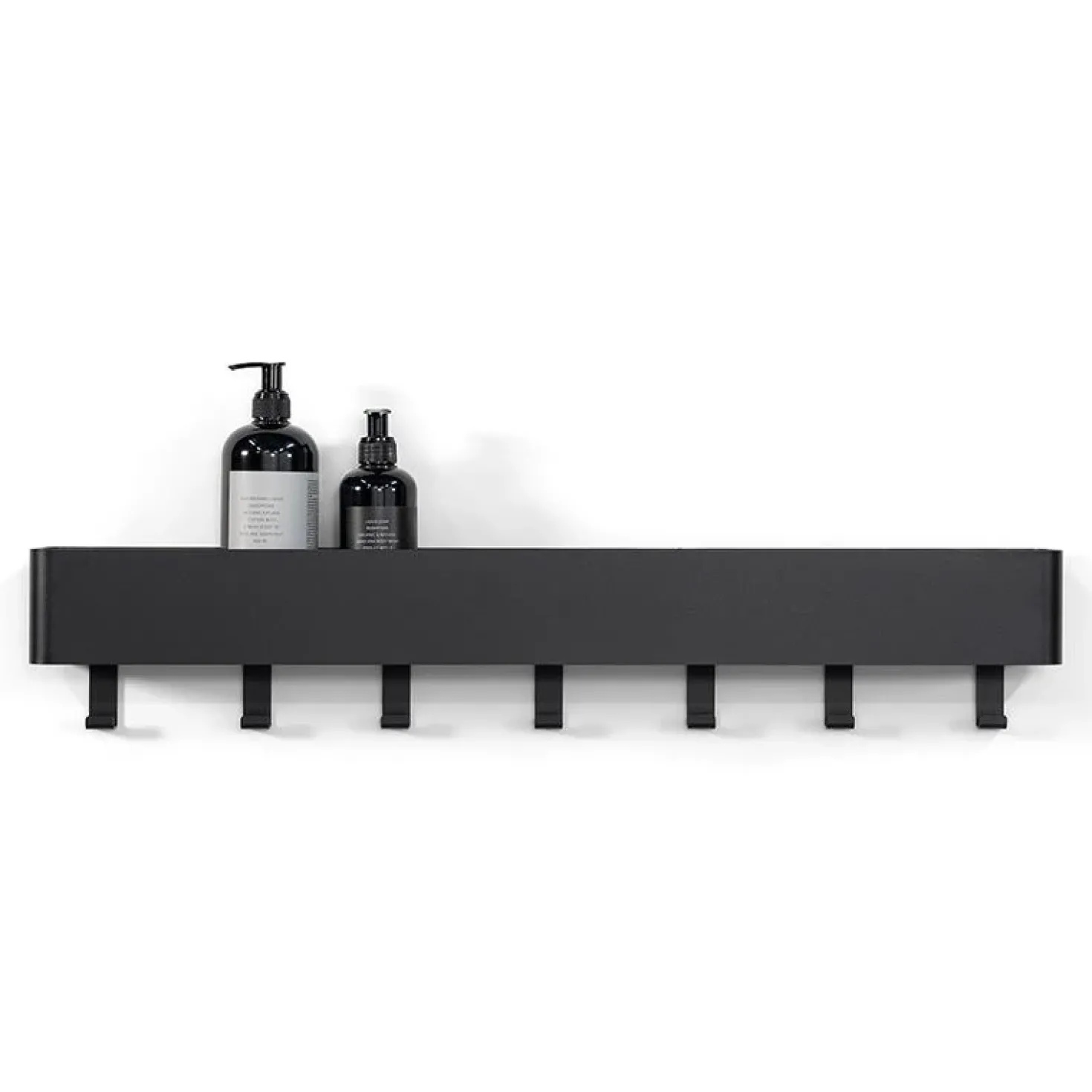 Nolan 7 Wandkapstok Zwart 72cm