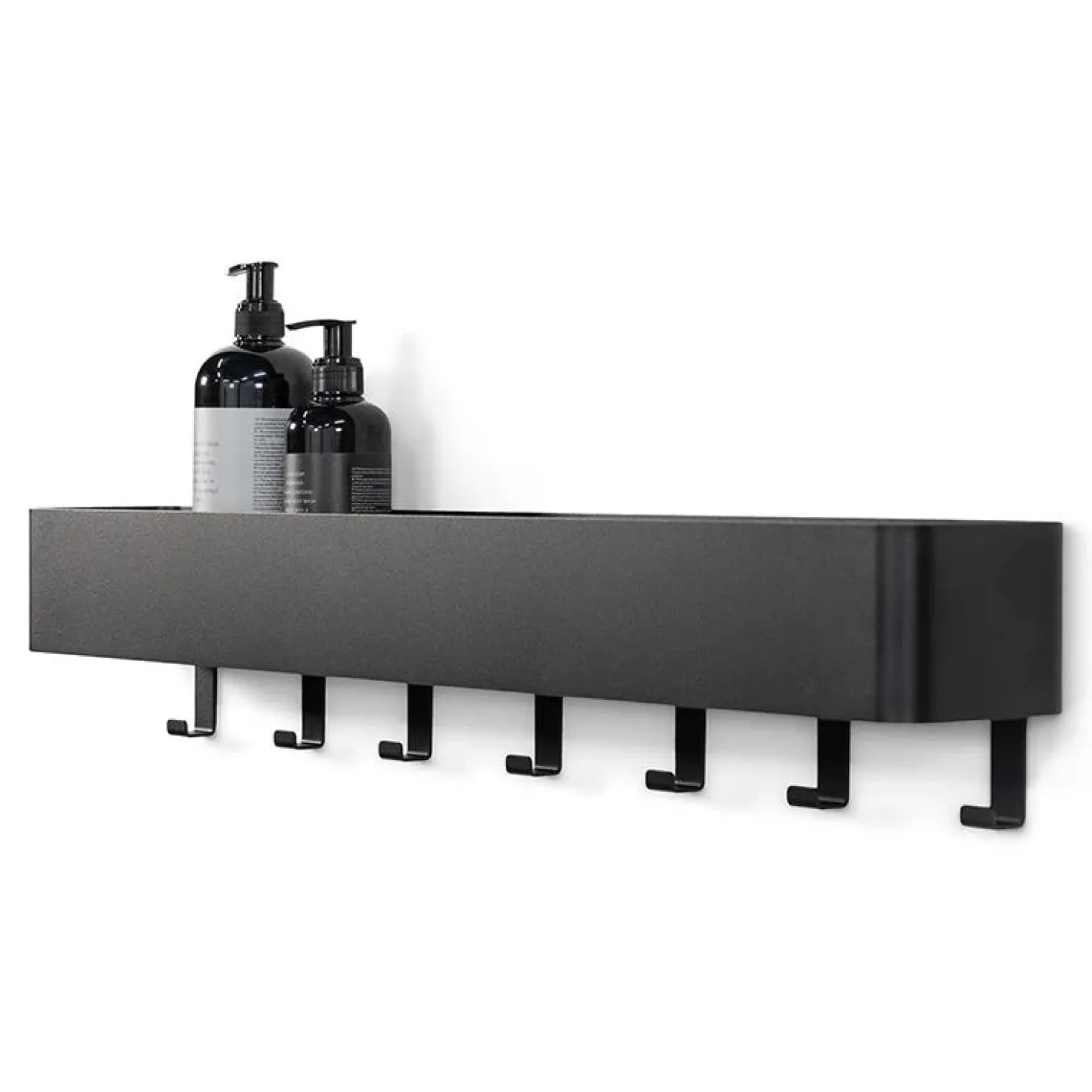 Nolan 7 Wandkapstok Zwart 72cm