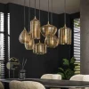 Nona 7-lichts Hanglamp Amber glas