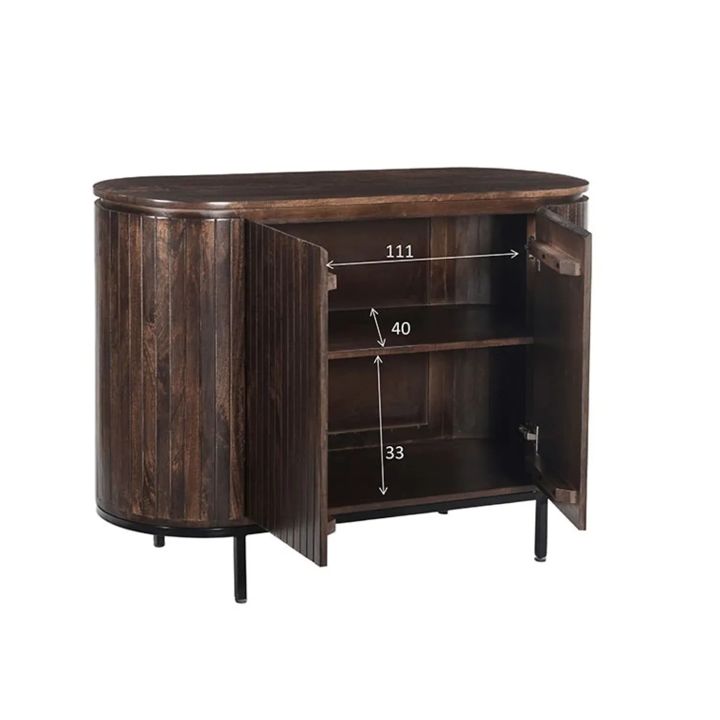 Noor wandkast 115cm walnoot