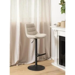 Novaro Barkruk Beige Stof