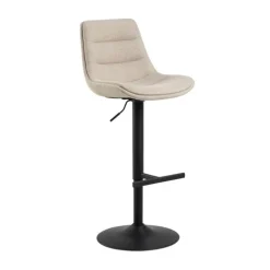 Novaro Barkruk Beige Stof
