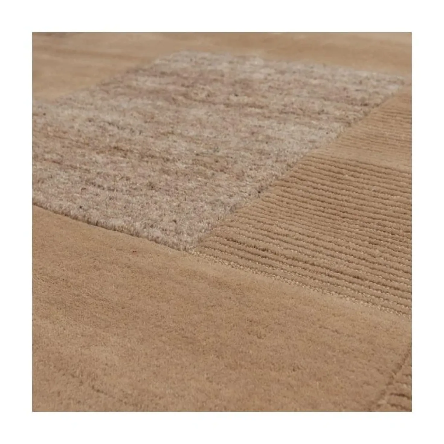 Noven Handgeweven Vloerkleed Wol/Katoen Zand 170x240cm