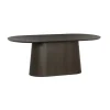 Novero Eettafel Espresso eiken ovaal 200cm