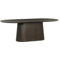 Novero Eettafel Espresso eiken ovaal 230cm