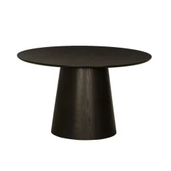 Novero Eettafel rond Espresso eiken 130cm