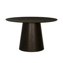 Novero Eettafel rond Espresso eiken 130cm