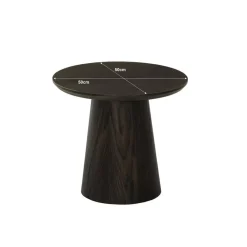 Novero Salontafel Espresso eiken 50cm rond