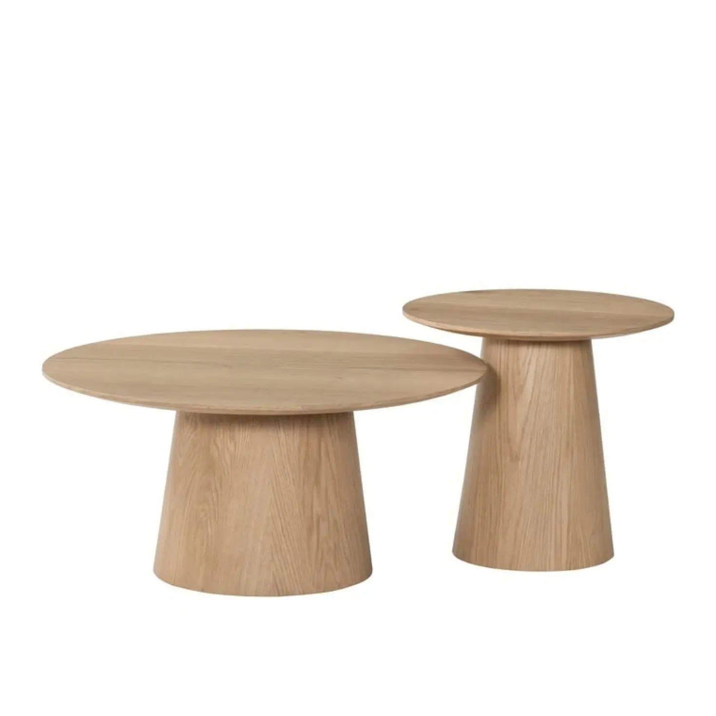 Novero Salontafel naturel eiken 50cm rond