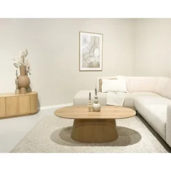 Novero Salontafel naturel eiken Ovaal 120cm