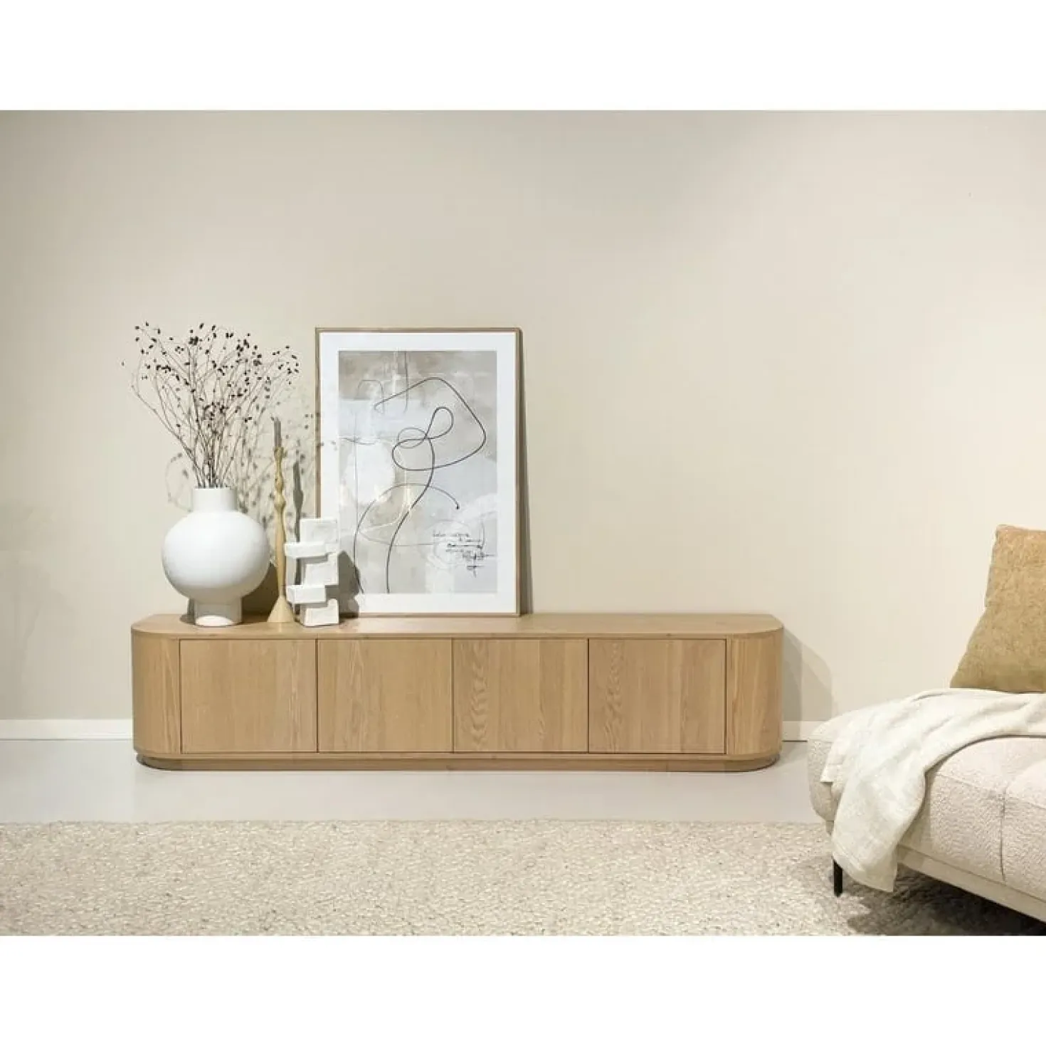Novero Tv meubel naturel eiken 220cm