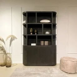 Novero Vakkenkast Espresso eiken 145cm