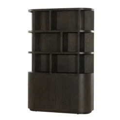 Novero Vakkenkast Espresso eiken 145cm