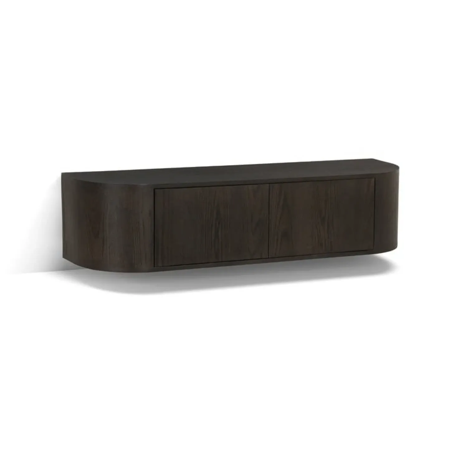 Novero Zwevend Tv meubel Espresso eiken 140cm