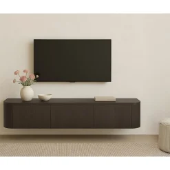 Novero Zwevend Tv meubel Espresso eiken 180cm