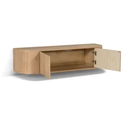 Novero Zwevend Tv meubel naturel eiken 140cm