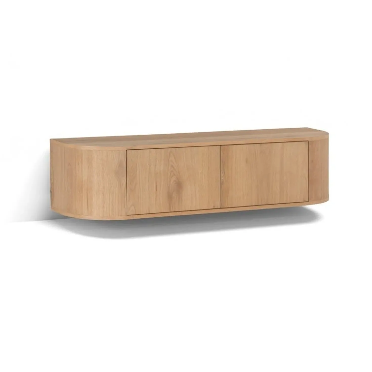 Novero Zwevend Tv meubel naturel eiken 140cm