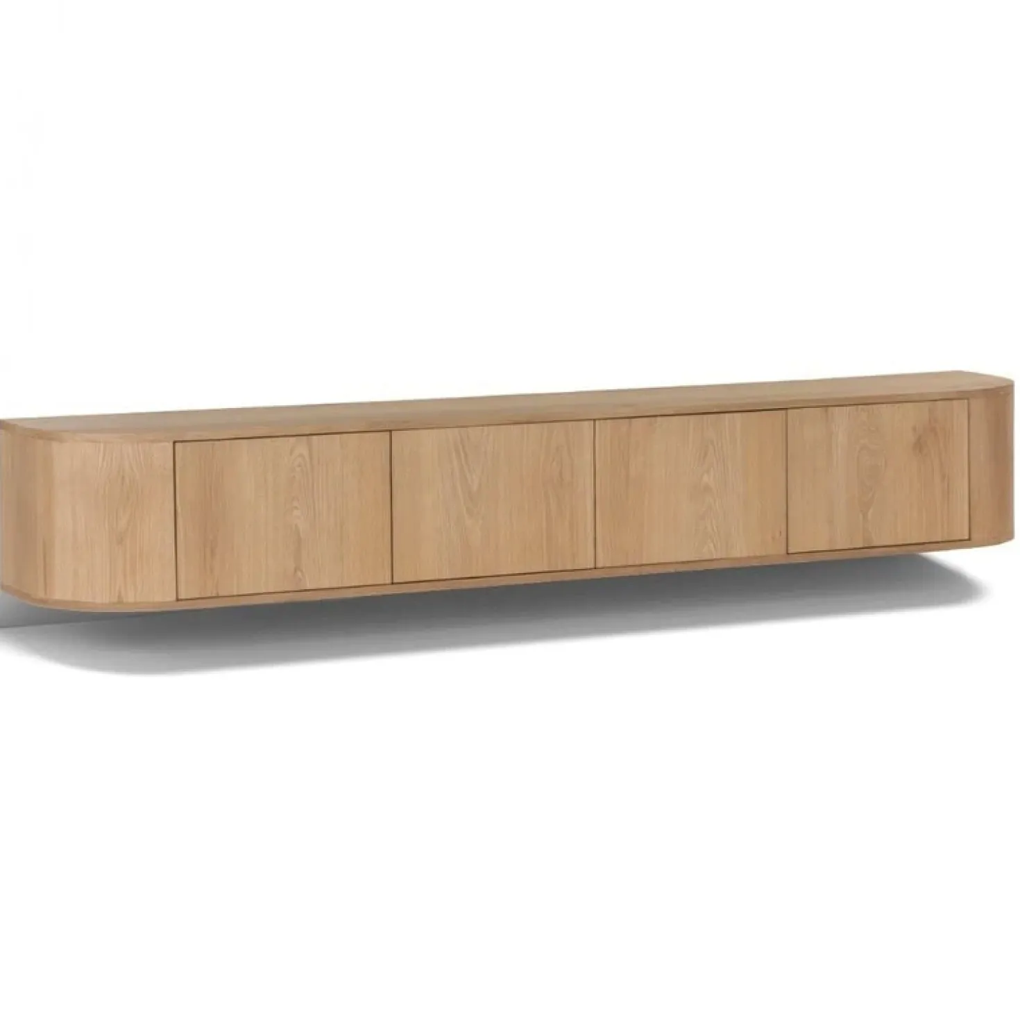 Novero Zwevend Tv meubel naturel eiken 220cm
