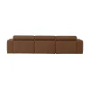 Novi Chaise Longue Bank Links Bouclé Mokkabruin