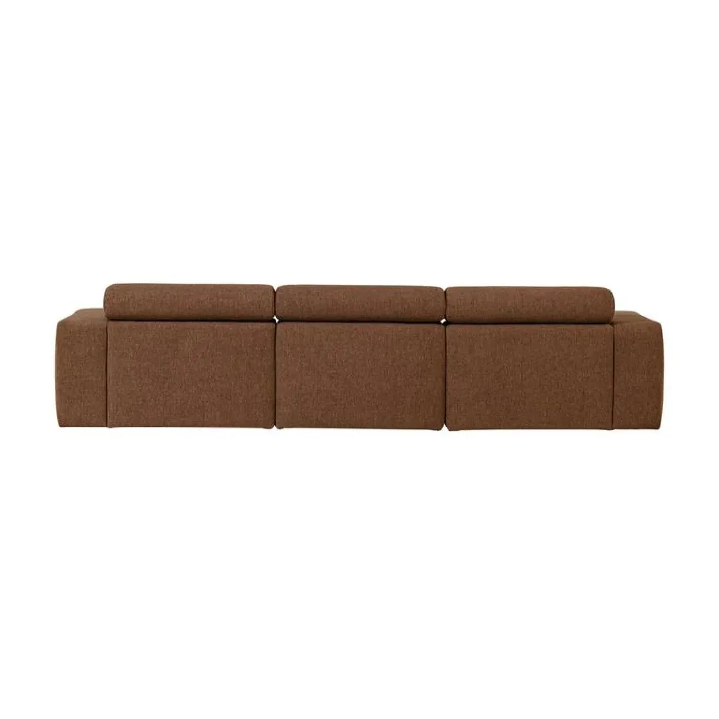 Novi Chaise Longue Bank Links Bouclé Mokkabruin
