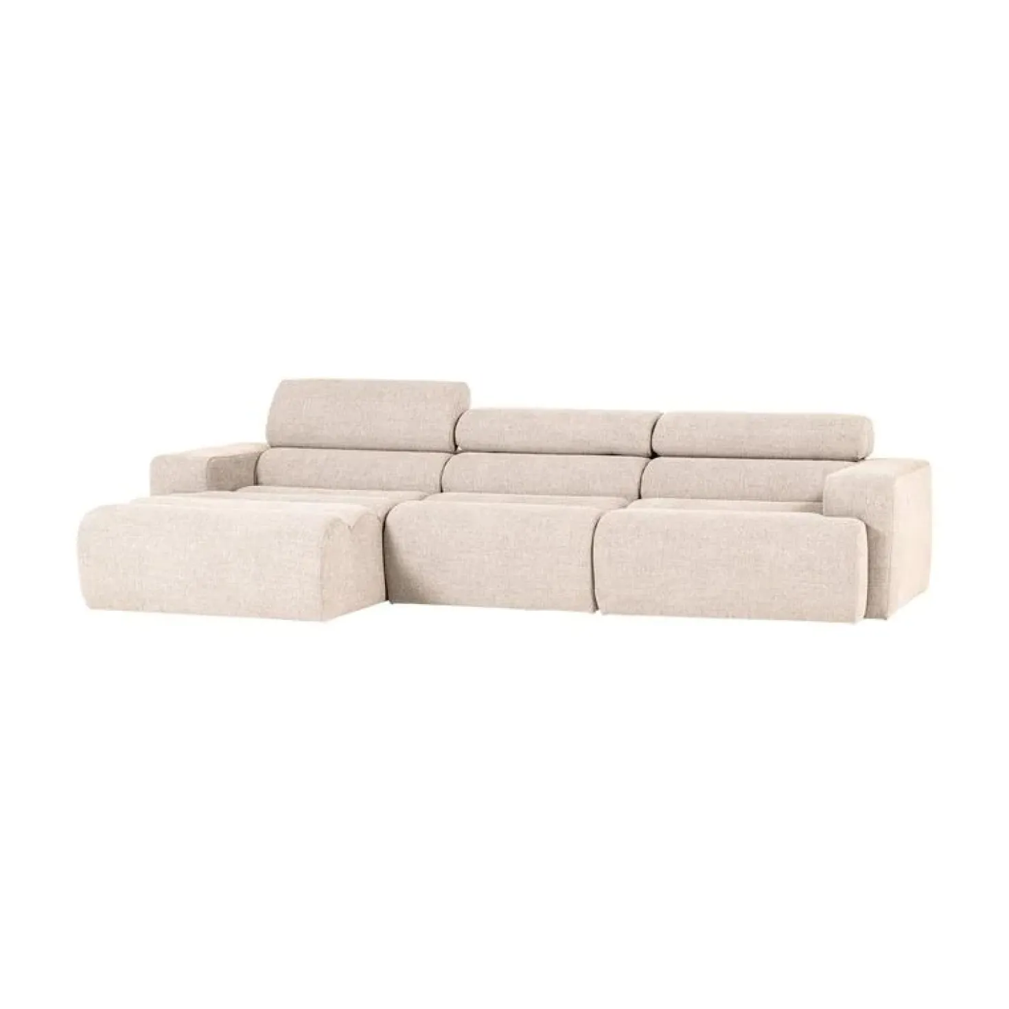 Novi Chaise Longue Bank Links Bouclé Naturel