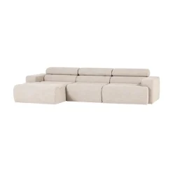 Novi Chaise Longue Bank Links Bouclé Naturel