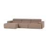 Novi Chaise Longue Bank Links Bouclé Taupe