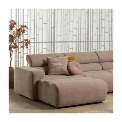 Novi Chaise Longue Bank Links Bouclé Taupe