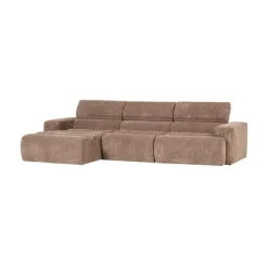 Novi Chaise Longue Bank Links Ribstof Taupe