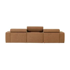 Novi Chaise Longue Bank Rechts Bouclé Karamelbruin