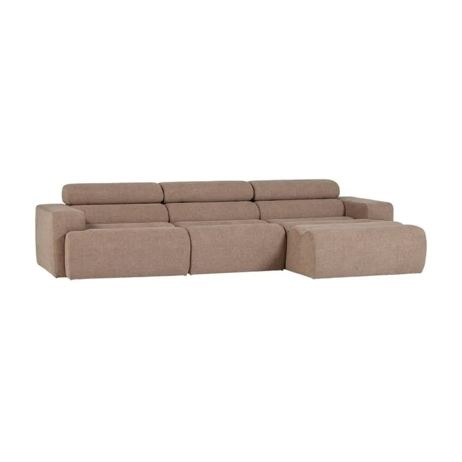 Novi Chaise Longue Bank Rechts Bouclé Taupe