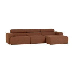 Novi Chaise Longue Bank Rechts Bouclé Terra