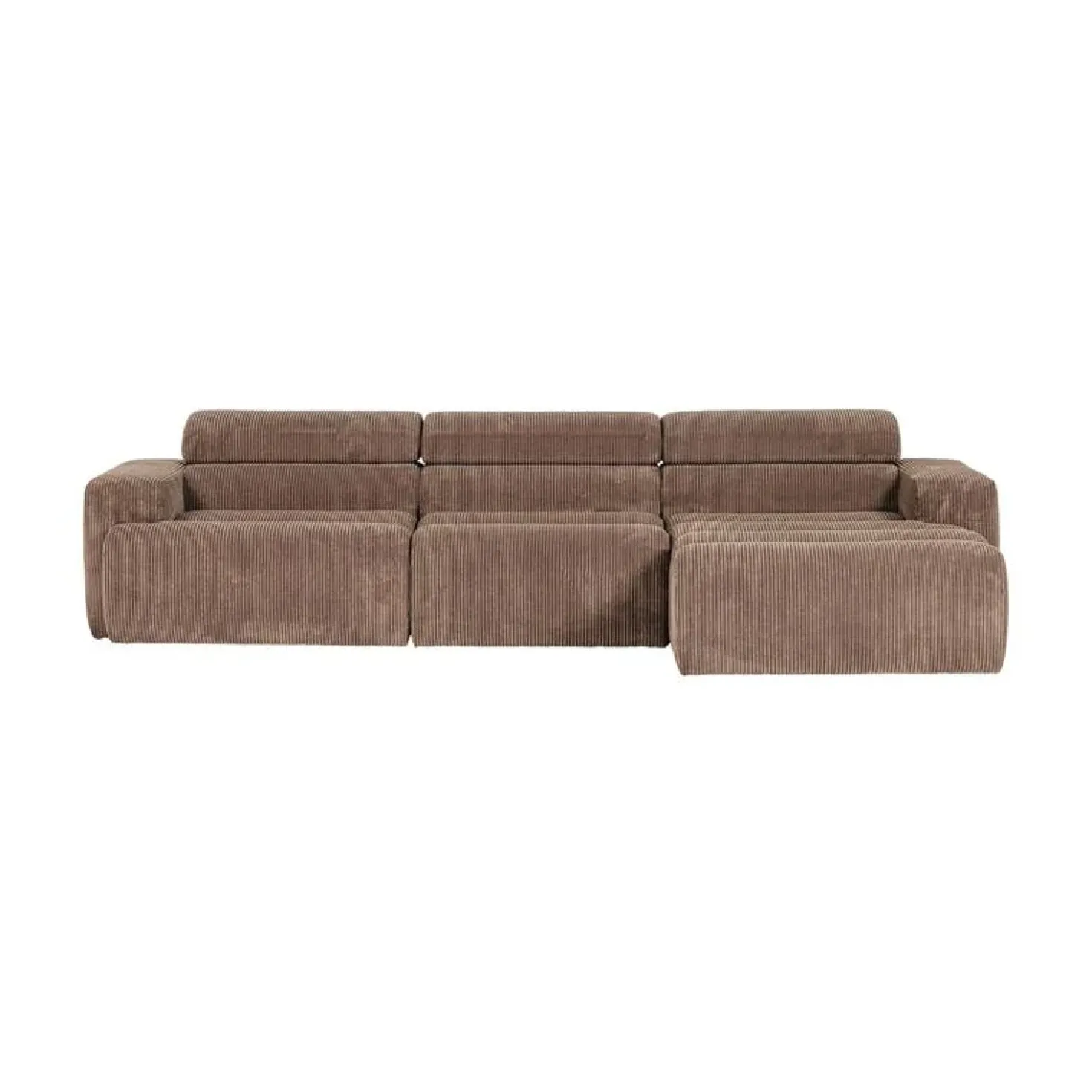 Novi Chaise Longue Bank Rechts Ribstof Taupe