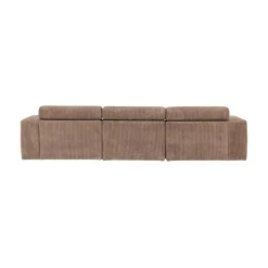 Novi Chaise Longue Bank Rechts Ribstof Taupe