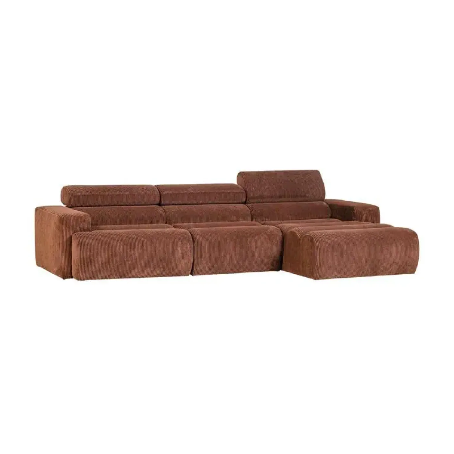 Novi Chaise Longue Bank Rechts Ribstof Terra